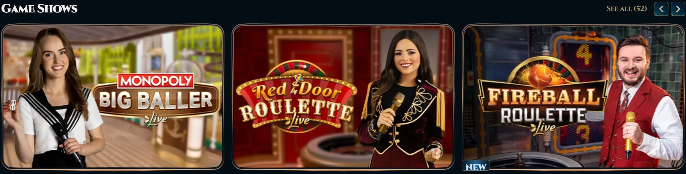 wonderluck casino game shows