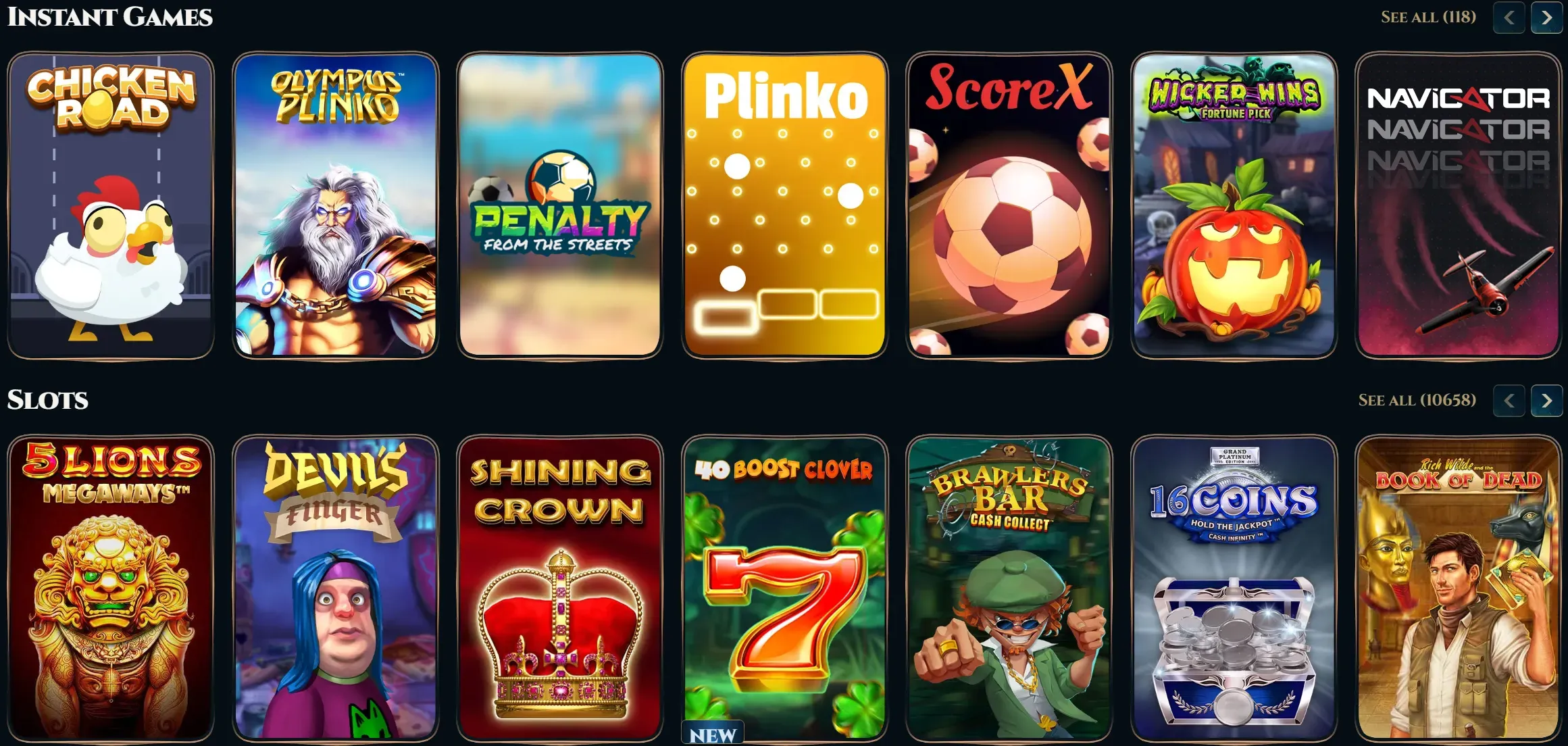 wonderluck instant games