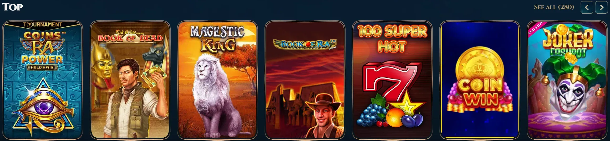 wonderluck casino top games
